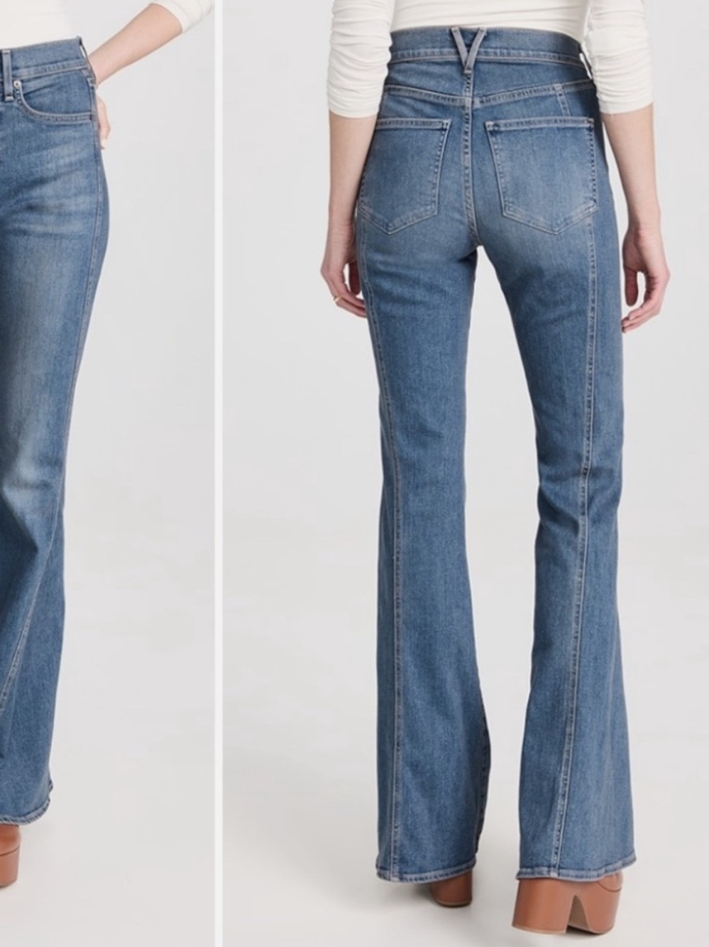 VERONICA BEARD Sheridan Exaggerated Flare Jeans Dark Hale High Rise Size 24 - Picture 2 of 12